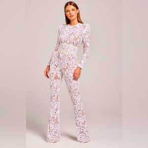 GORGEOUS NADINE MERABI WHITE BELLA JUMPSUIT!